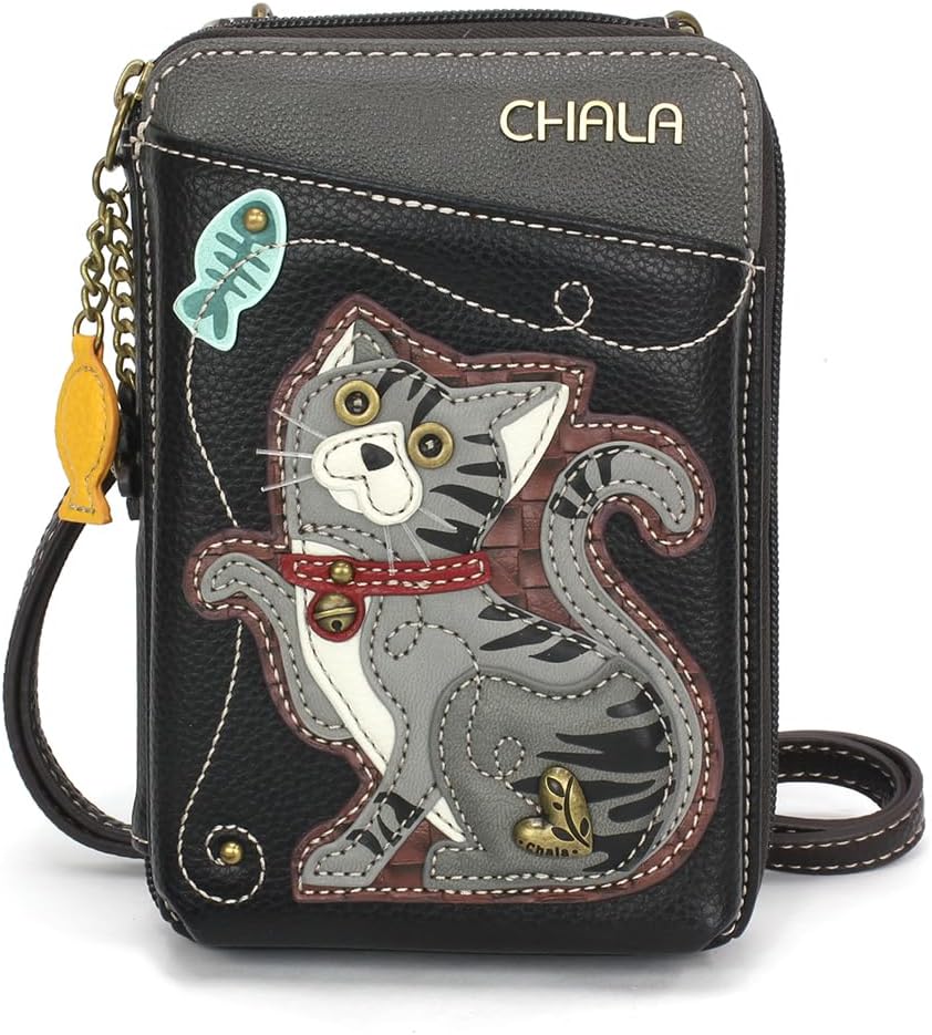 CHALA Wallet Crossbody Cell Phone Purse - Women Faux Leather Multicolor Handbag with Adjustable Strap