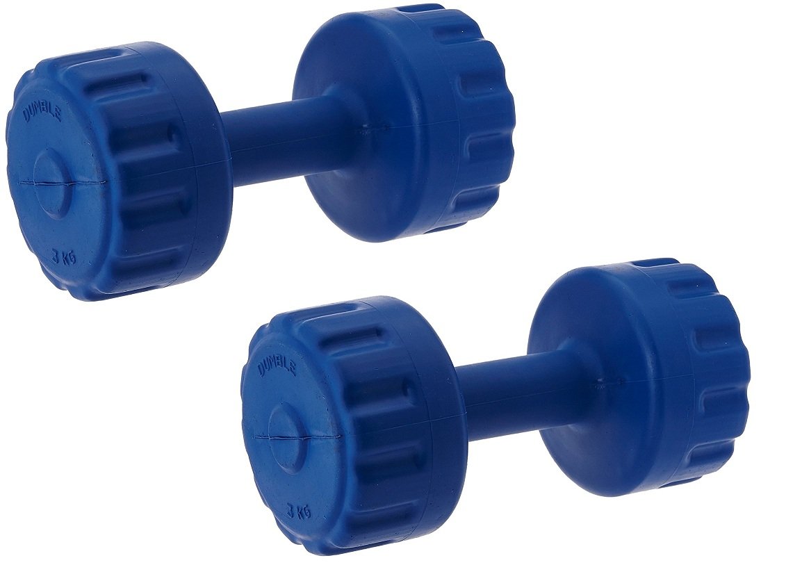 BODY MAXX 5 Kg PVC Colored Dumbells X 1 Pair (10Kg Set) , Black (8EEL) (B011590FUY) Amazon Price History, Amazon Price Tracker
