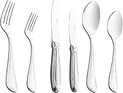 WOLFF - Faqueiro 54 Peças Croisé com Caixa Litografada Aço Inox