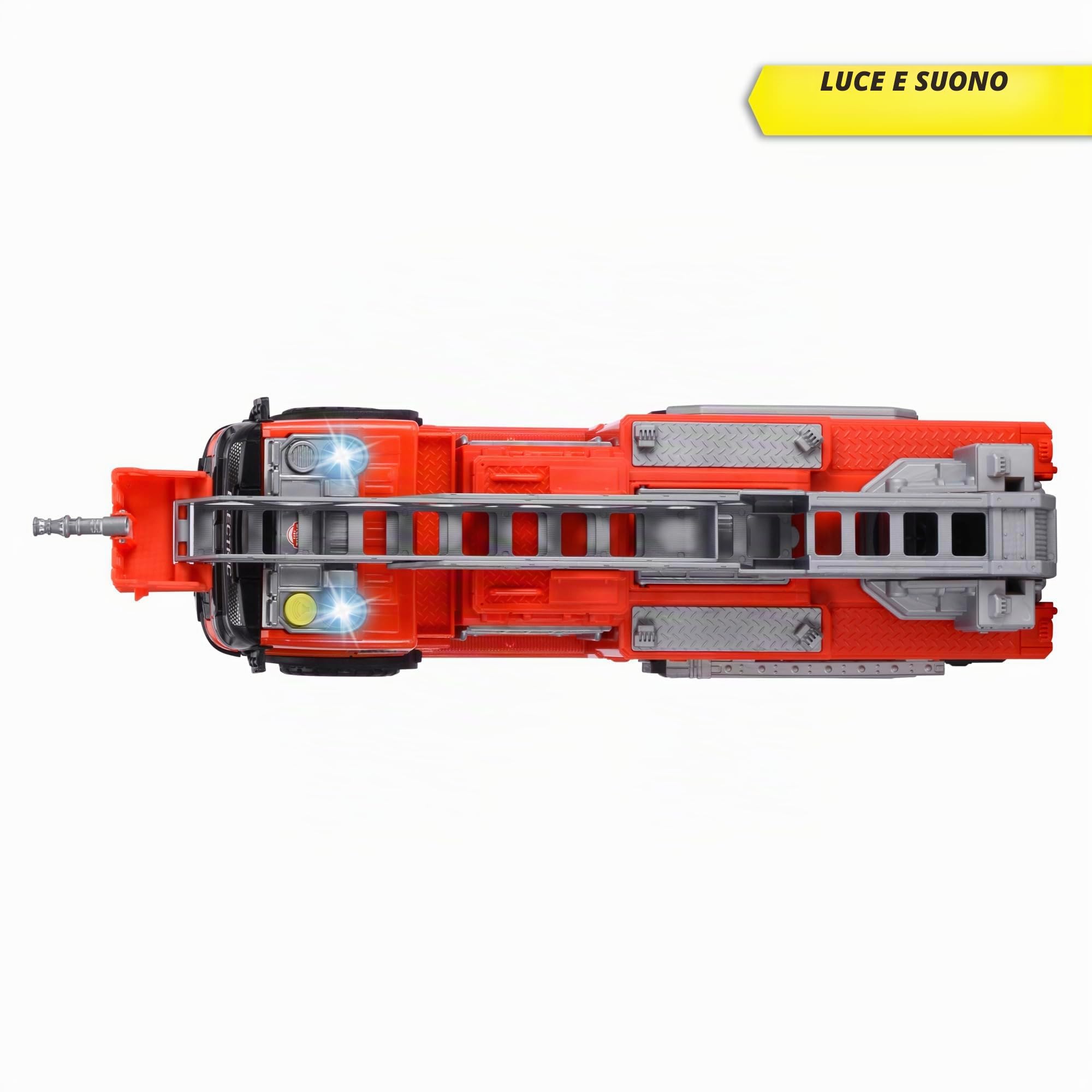 Dickie Toys – Volvo FMX Giant Fire Truck (57 cm), Grande Camion dei Pompieri con Acqua, Scala, Luci & Suoni, +3 Anni, batterie incluse, 203719031