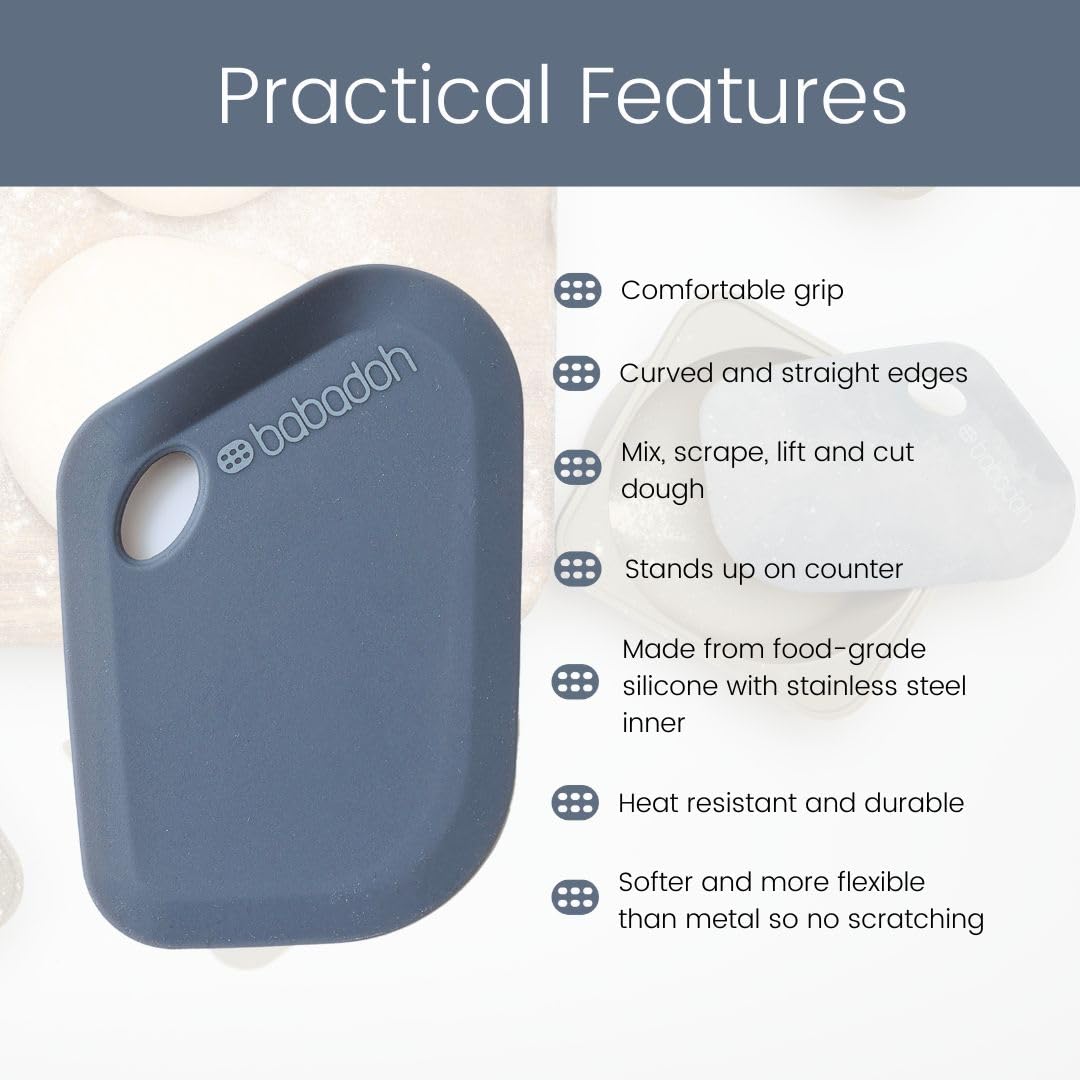 Babadoh Silicone Dough Scraper - Flexible, Non-Stick, Dishwasher Safe With Stand - View #4