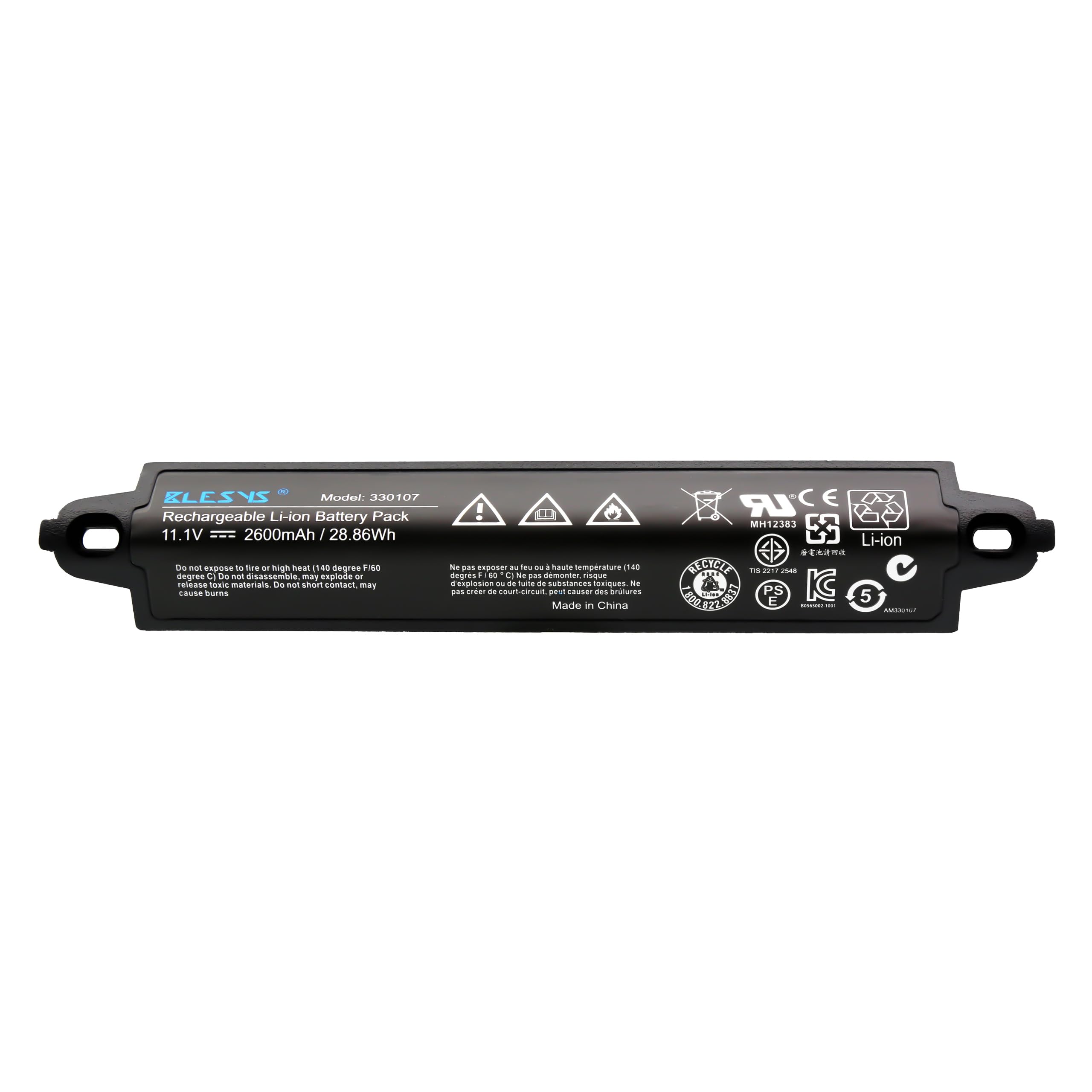 BLESYS 2600mAh Batteria per Bose SoundLink 3, 2, II, III, SoundTouch 20 (non funziona con SoundLink Mini) Batteria per Bose 330105 330107 359495 359498 404600 404900 414255 11,1V 28,86Wh