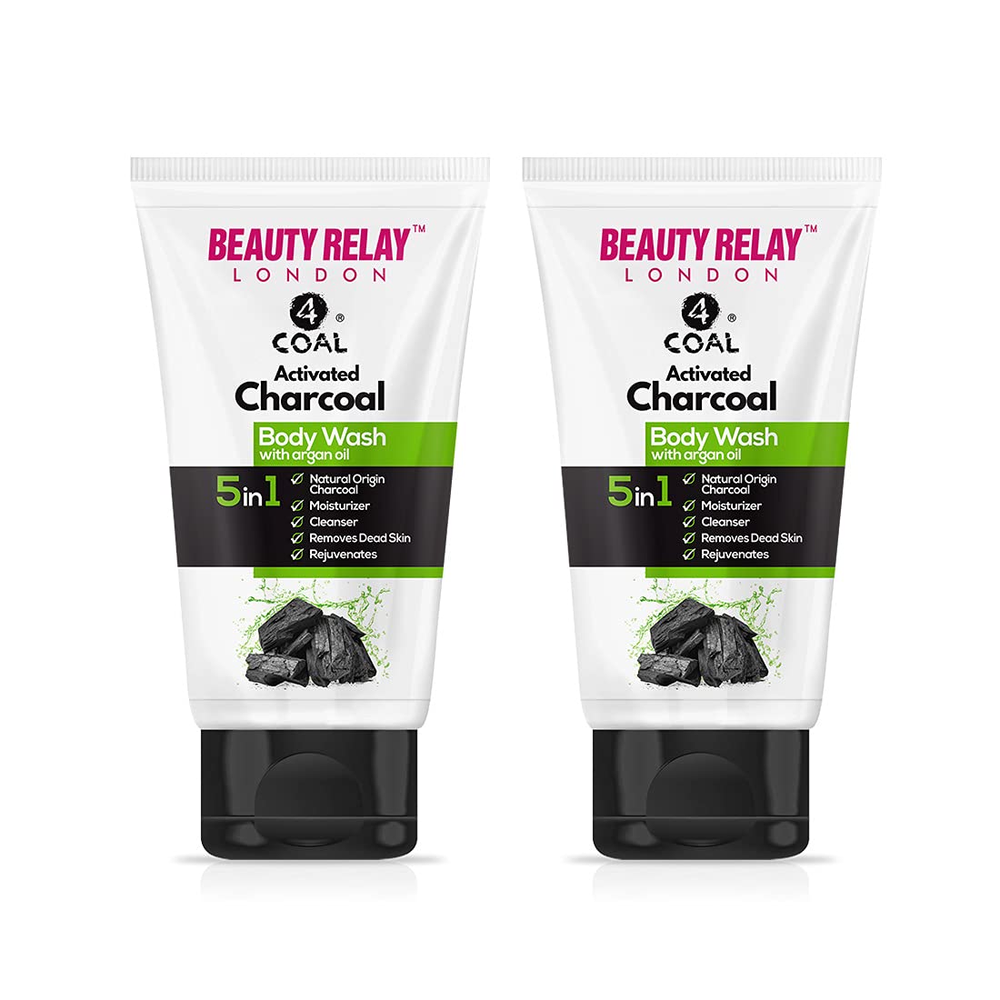 Beauty Relay London 4coal Activated Charcoal Body Wash With Cinnamon Oil, Aloevera, Argan Oil, Mulberry, Vitamin E, Lemon Oil.Deep Cleansing | Skin Detox | Anti-Pollution 200ml (COMBO PACK) Beauty Relay London 4coal Activated Charcoal Body Wash With Cinnamon Oil, Aloevera, Argan Oil, Mulberry, Vitamin E, Lemon Oil.Deep Cleansing | Skin Detox | Anti-Pollution 200ml (COMBO PACK)
