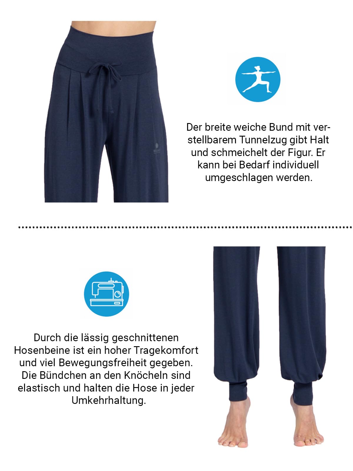 Magadi Yogahose Florence aus Naturmaterial