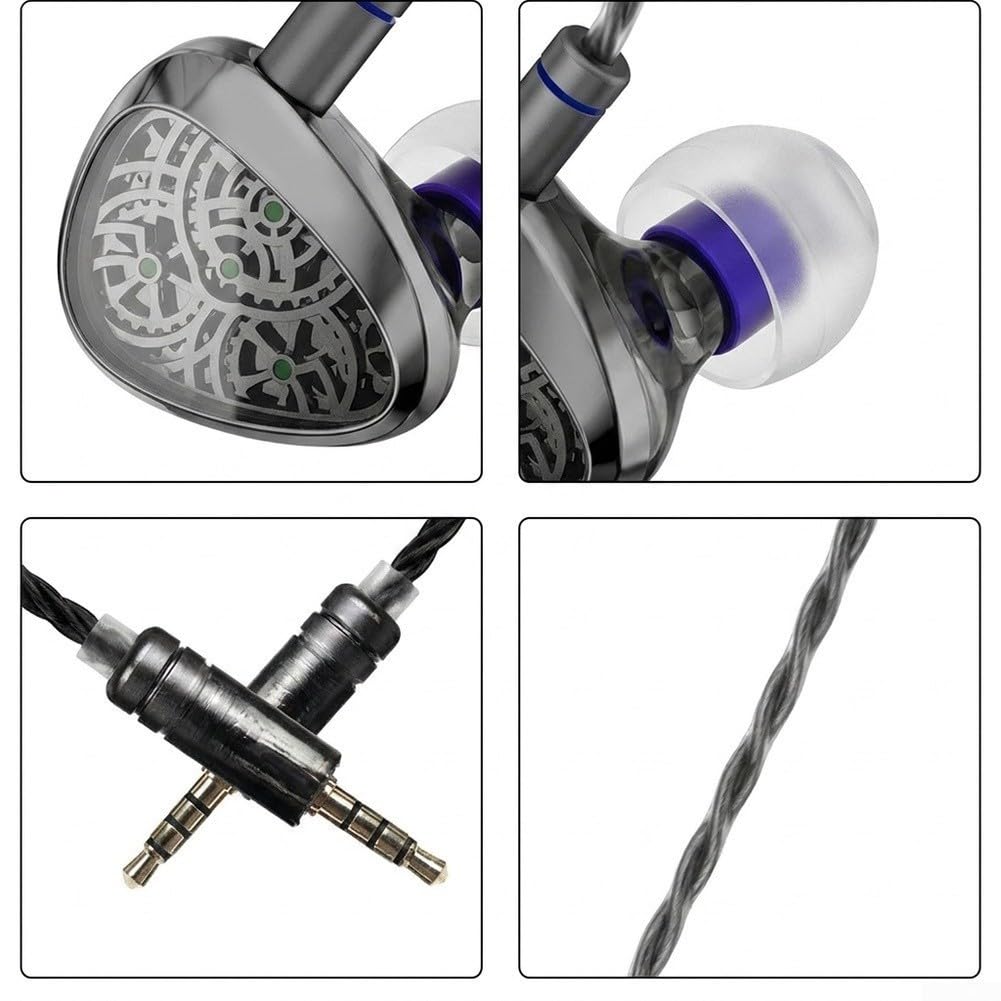 Écouteurs intra-auriculaires Hifi 10 mm en fibre de carbone pour basses