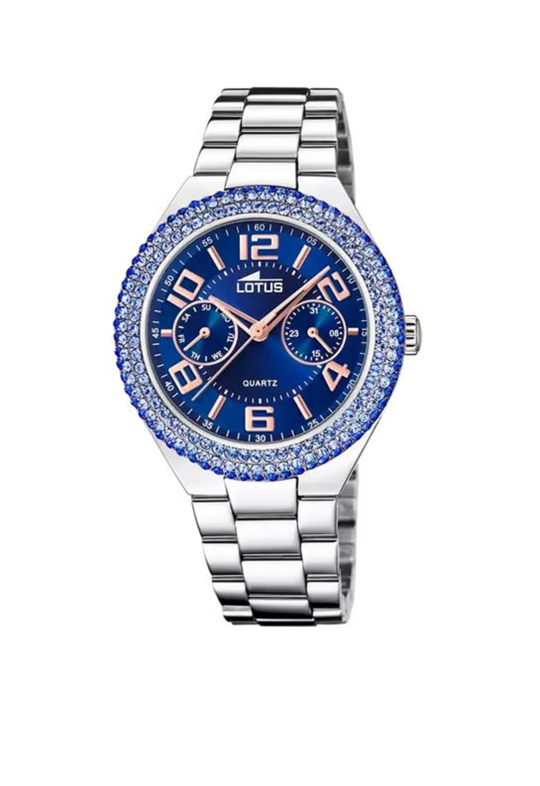 LOTUS Orologio Donna Analogico in Acciaio Inossidabile 316l Argentato | Movimento al Quarzo Multifunzione, Vetro Minerale ad Alta Resistenza, Impermeabile 5 ATM, Special Prices 18909/1