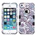 Apple iPhone SE, iPhone 5S 5 Case - Wydan TUFF Hybrid Hard Shockproof Case Protective Heavy Duty Impact Skin Cover - Paisley