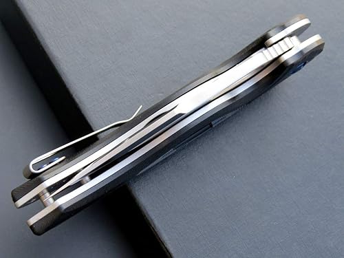 Miniatura 7 de Eafengrow EF936 - Cuchillo de bolsillo, mango G10, cuchillo de hoja de acero D2 con rodamiento de bolas, cuchillo de aleta abierto seguro, cuchillo