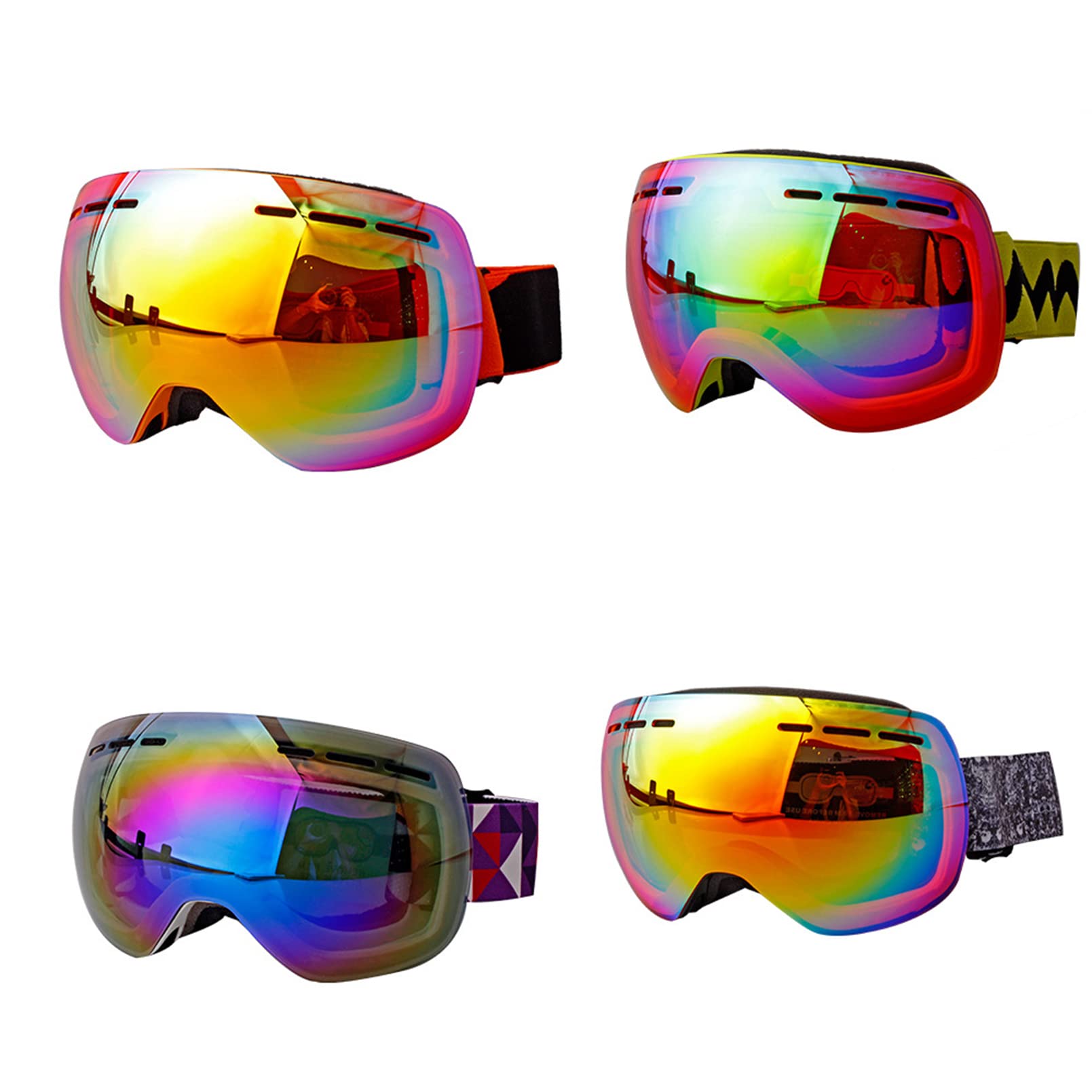 Occhiali da Sci con Doppia Lente antiappannamento sopra Gli Occhiali Occhiali da Sci/Snowboard per Uomo, Donna e Ragazzo Protezione UV al 100%