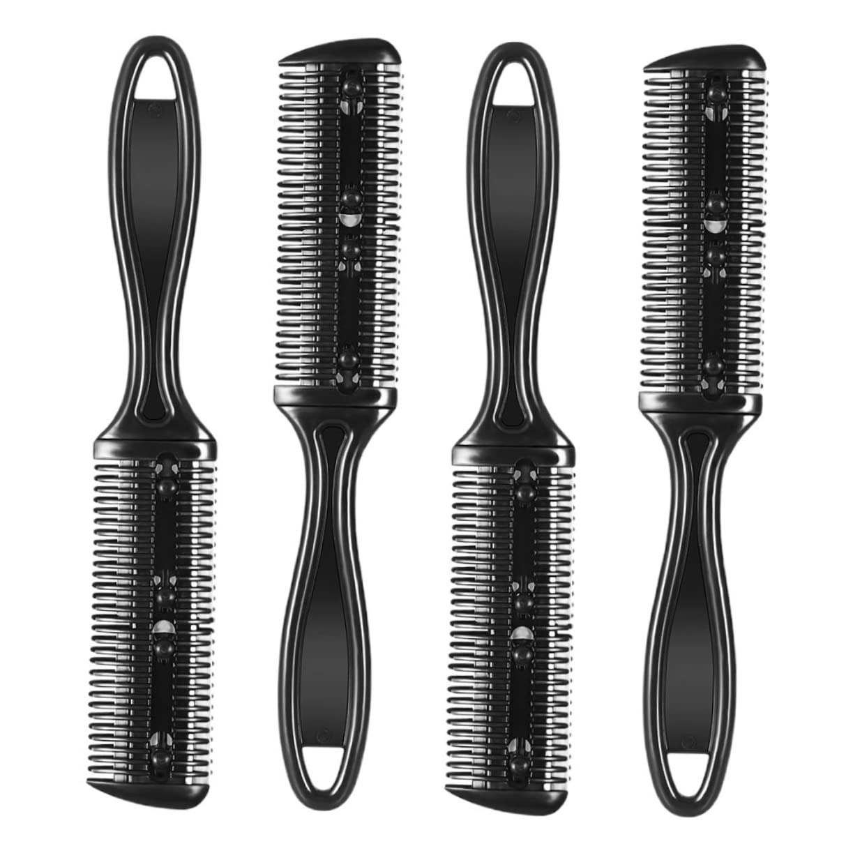 OUNONA 4Pcs Double Sided Hair Cutter Comb Professional Hair Trimmer Cutting Tools for Barbers Lightweight and Durable Haircut Comb for Easy Styling Fading