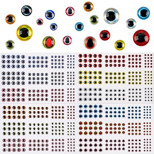 3D/4D Fishing Lure Eyes Realistic Holographic Fishing Eyes Lure Bait Making Kit Artificial Fish Eyes Fly Tying Making Streamers Lure Craft DIY Fishing Tool 183x4
