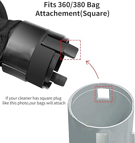 Miniatura 4 de UCEDER Bolsa de repuesto negra para limpieza de piscinas, bolsa de filtro de residuos de nailon con cierre de velcro compatible con limpiador de