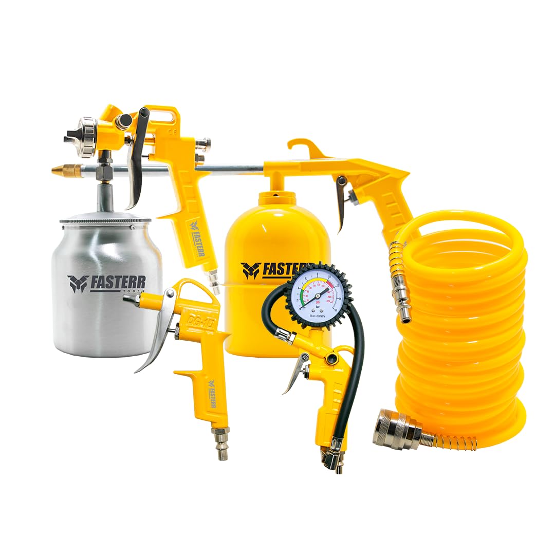 Kit de Acessórios para Compressor de Ar Fasterr FST034 5 Peças | Pistola de Pintura,