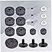 HEMOTON Felt Pad Butterfly Nut Kit Cymbal Replacement Accessories Cymbal Felt Washers (grey)