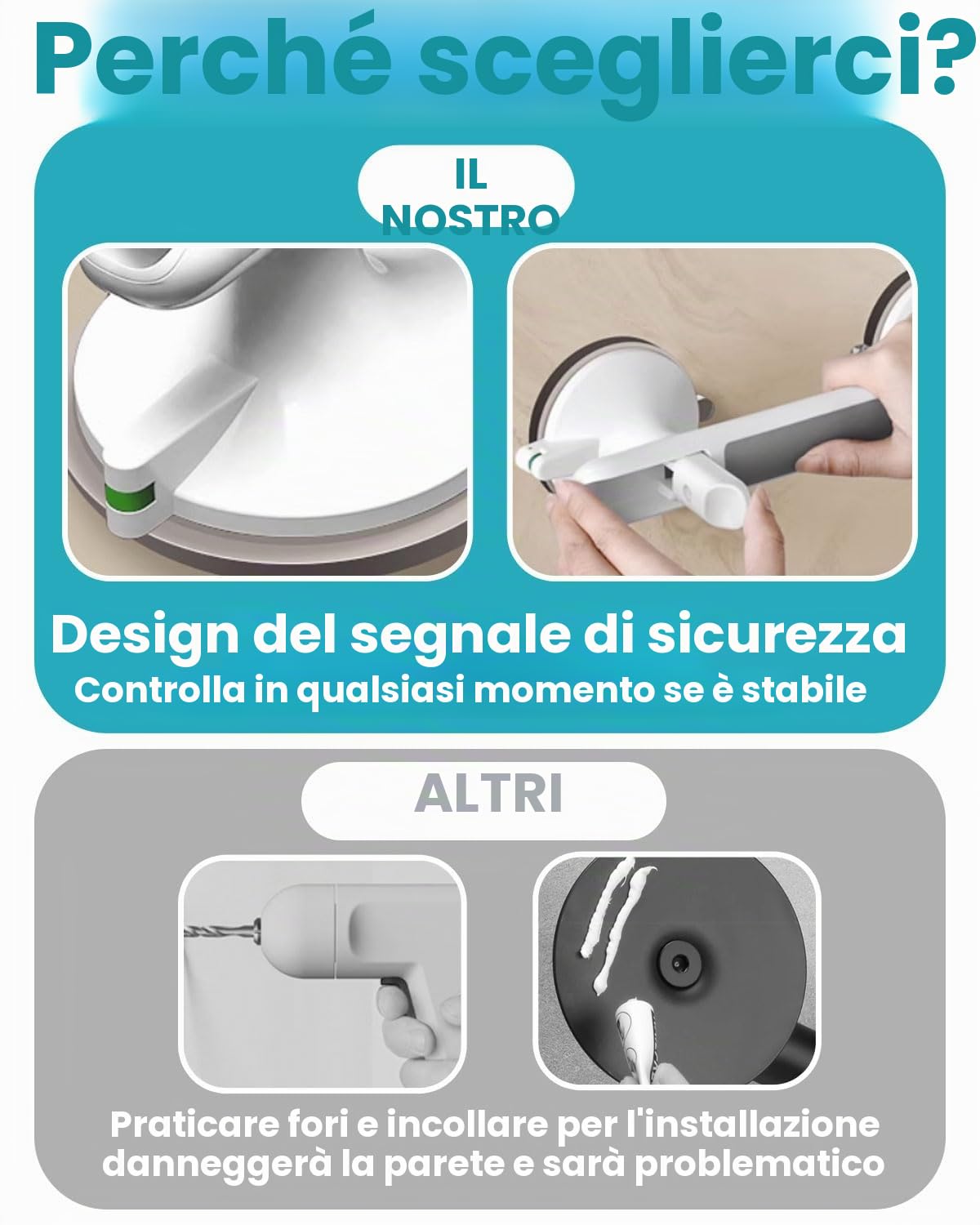 Maniglia Doccia Anziani, Maniglia Doccia per Bagno, Maniglia Ventosa per Doccia, Rimovibile Maniglioni Bagno per Anziani,Senza Foratura,Maniglia Ventosa per Anziani (2pcs)