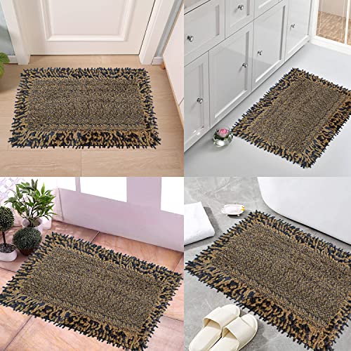 Image of Door Mats for Home | Door Mats for Home Entrance | Door Mat for Bathroom| Soft & Super Absorbent Mats for Shower | Washable, Non-Slip & Quick-Drying Mats (Pack of 2) (Multicolor 9)