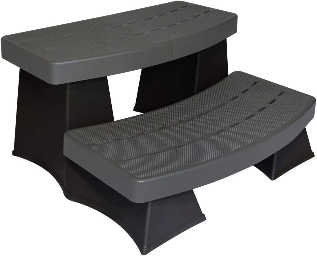 Byron Originals 6130418 SureStep II Spa & Hot Tub Steps - Grey & Black