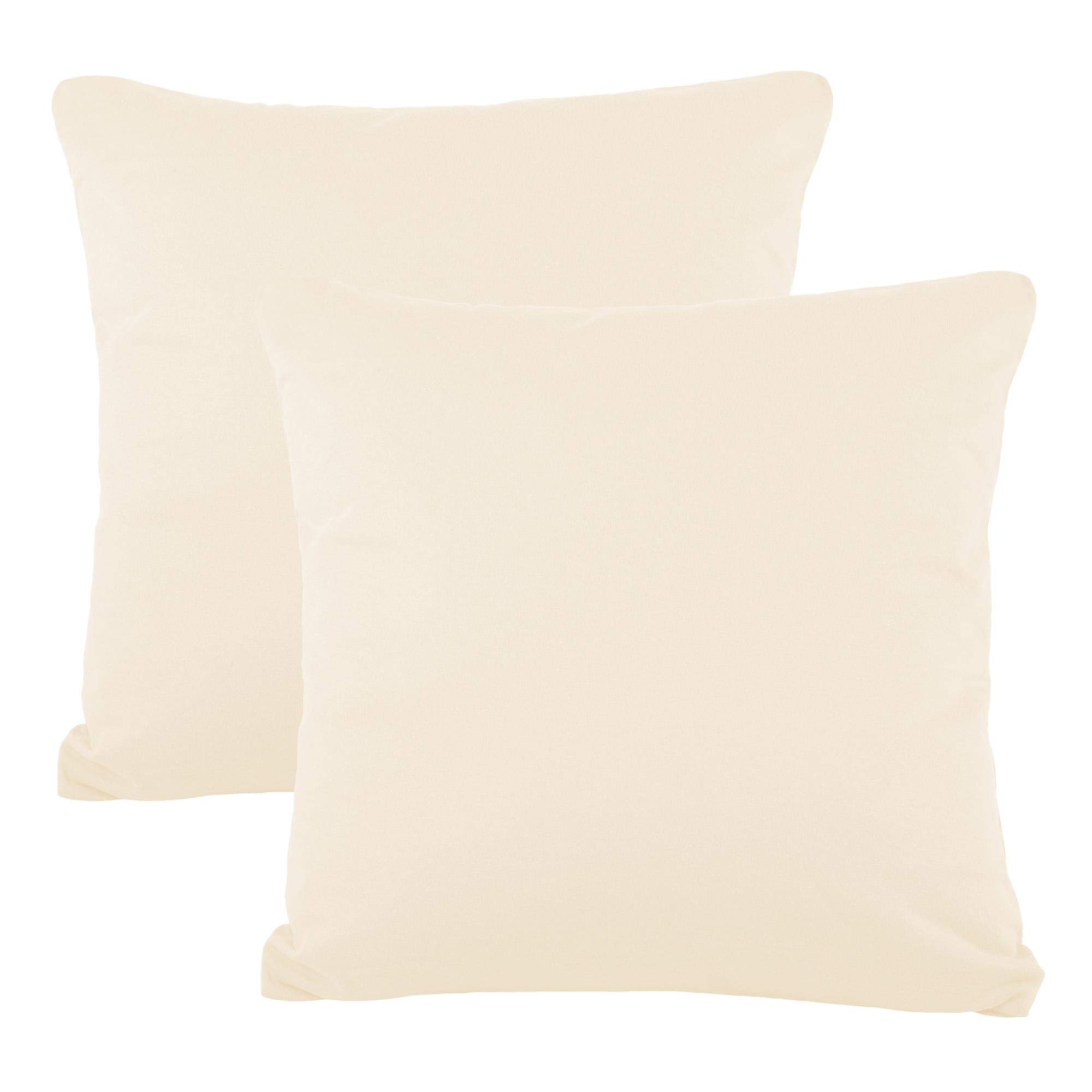 CelinaTex BeNature Kissenbezug Doppelpack 40 x 40 cm Natur Baumwolle Dekokissen Bezug Jersey