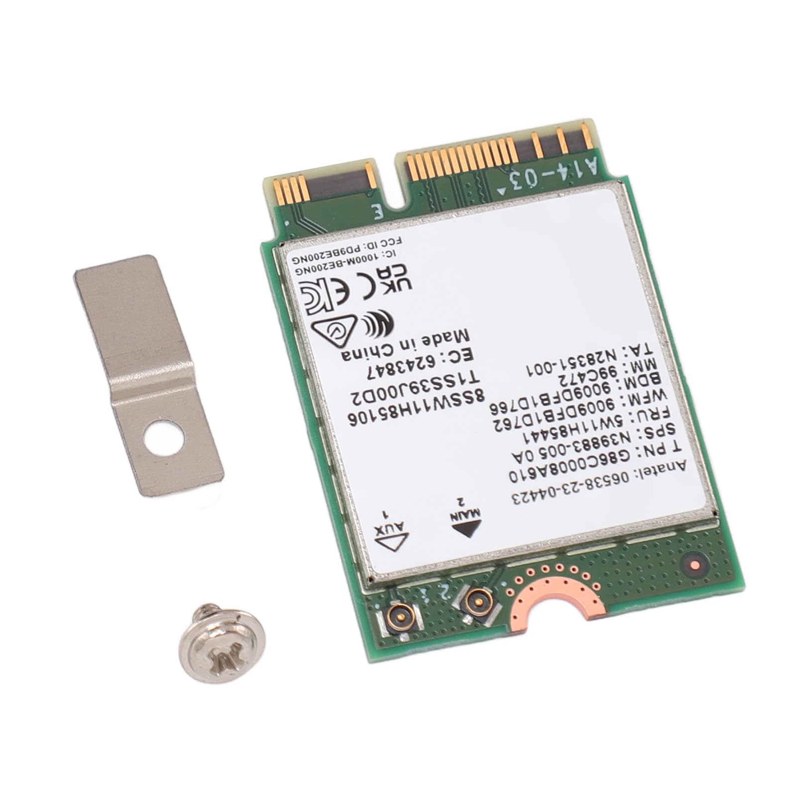 Fabater Scheda WiFi 7, Adattatore di Rete Wireless Tri Band Ad Alta velocità Fino a 5800Mbps, Scheda PCIe M.2 con Bluetooth 5.4 per PC Laptop (Nessuna antenna)