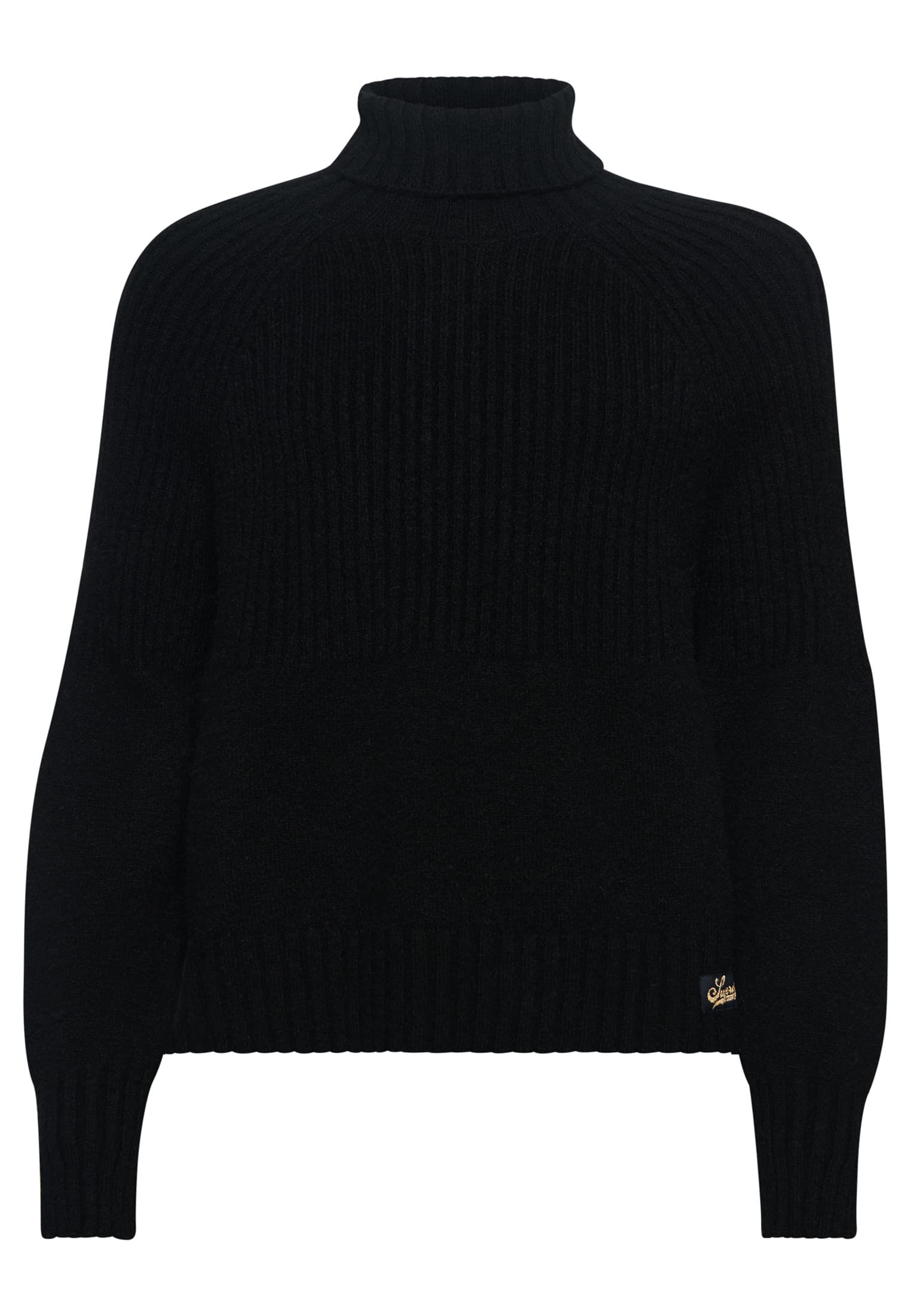 Superdry Essential Rib Knit Jumper Sweatshirt for Women, Eclipse Navy Blue, 10
