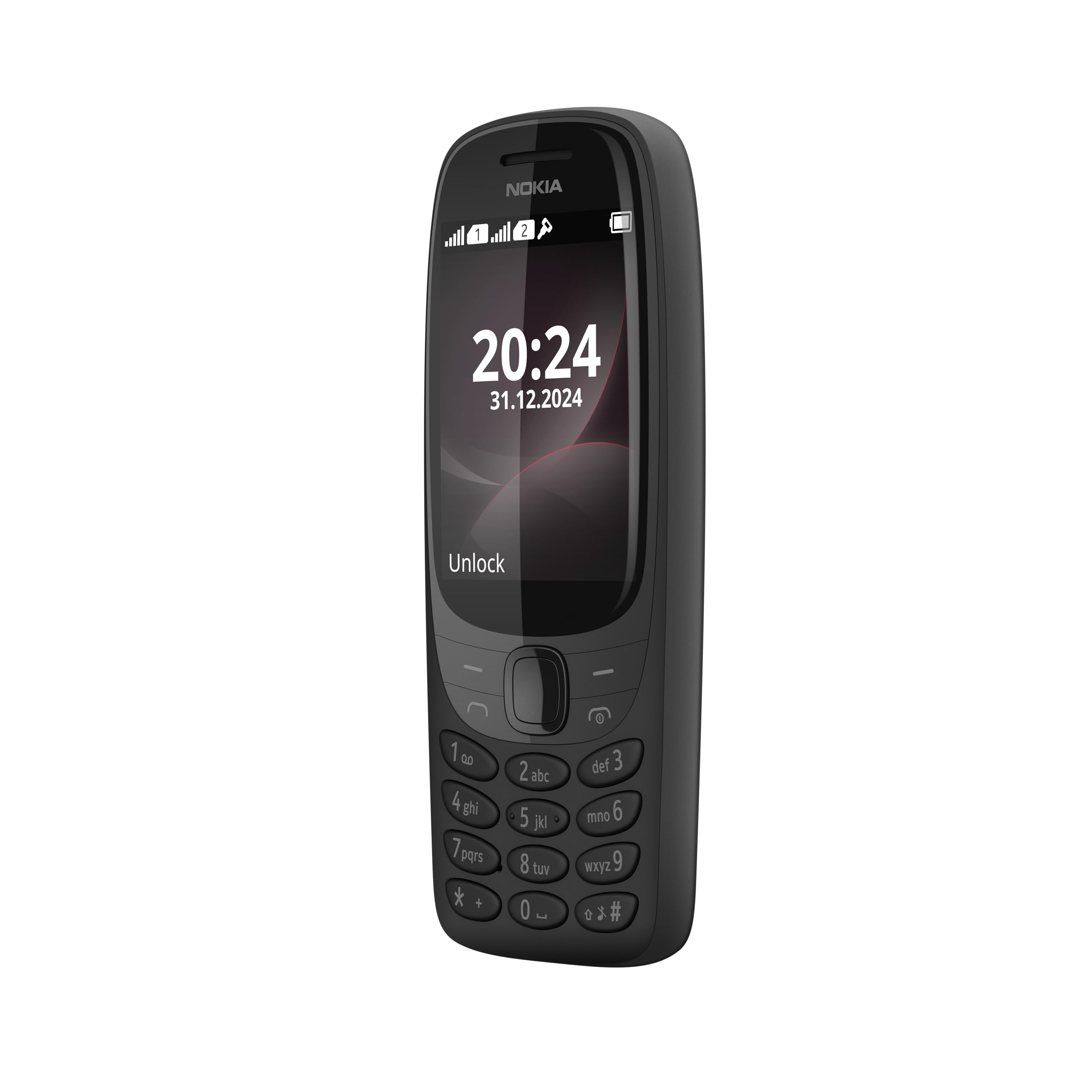 Nokia 6310 2024 Black, Telefono cellulare 2G, Dual Sim, Design Iconico, Display 2.8'', Fotocamera VGA, Batteria Lunga Durata, Memoria espandibile, Bluetooth 5.0, Radio FM Wireless