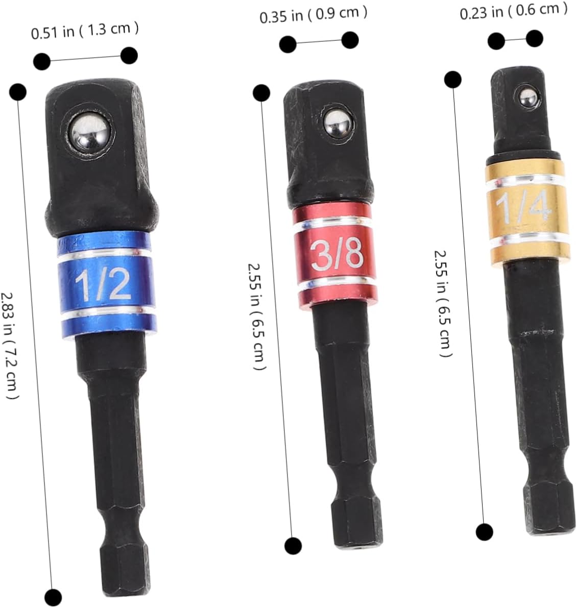 Tofficu 5sets Electric Right Angle Drill Drill Impact Driver Bit Extension Socket Adapter