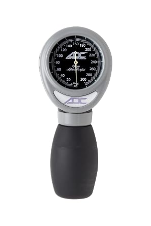 ADC Diagnostix 703 Professional Palm Style Aneroid Sphygmomanometer with Adcuff Nylon Blood Pressure Cuff, Adult, Green