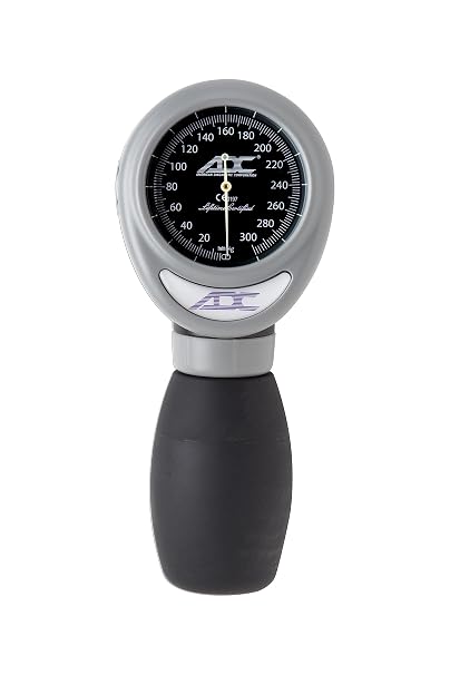 ADC Diagnostix 703 Professional Palm Style Aneroid Sphygmomanometer with Adcuff Nylon Blood Pressure Cuff, Adult, Green