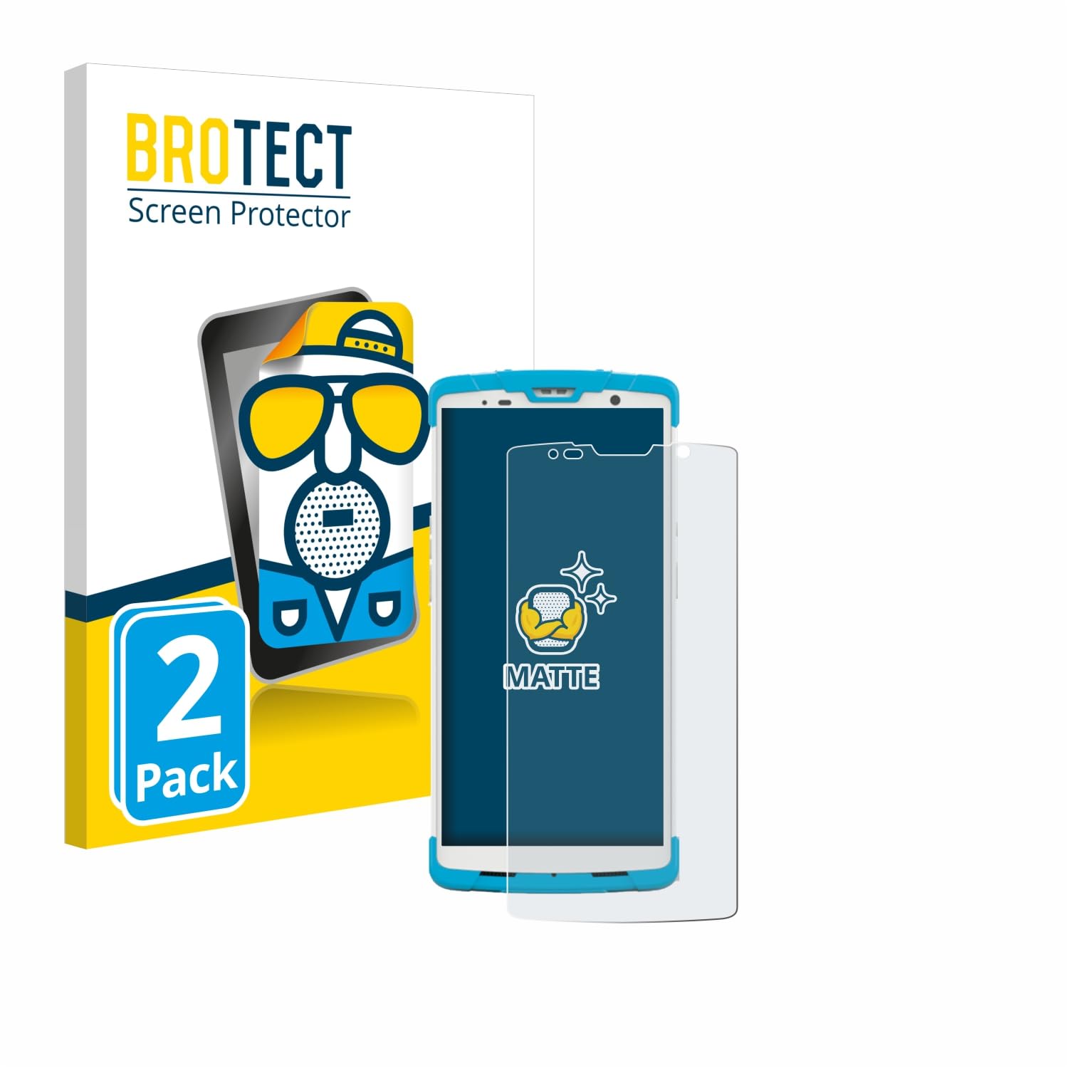 brotect 2-Pack Screen Protector Anti-Glare compatible with Newland SD55 Lynx II Screen Protector Matte, Anti-Fingerprint Protection Film