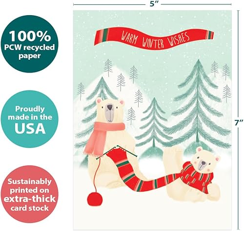 Miniatura 4 de Tree-Free Greetings Paquete de 10 unidades con sobres a juego, respetuoso con el medio ambiente, fabricado en Estados Unidos, 100% papel reciclado,