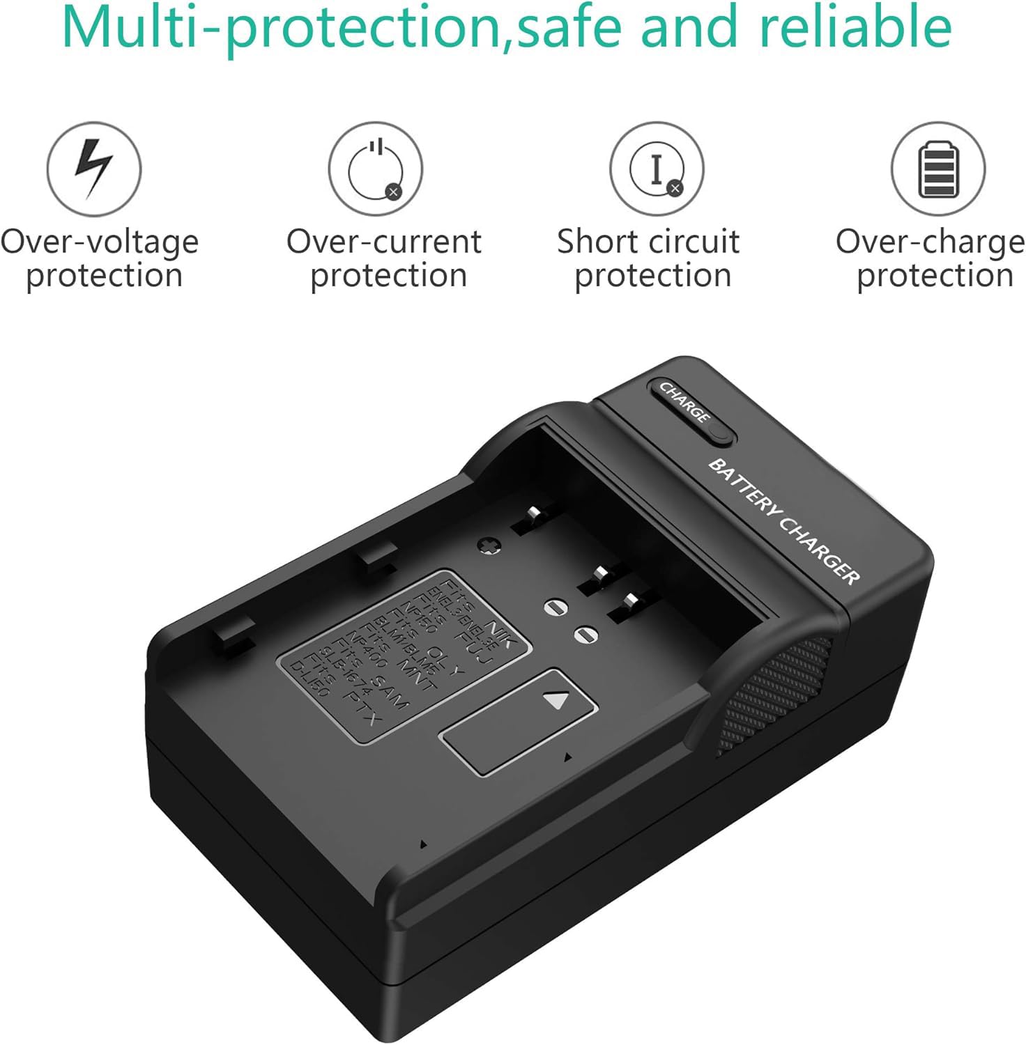 Pickle Power Li-90B Lot de 2 batteries Li-92B 1280 mAh et double chargeur USB LED compatible