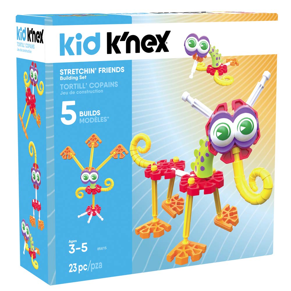 Giochi GG01760-K'nex BLINKIN BUDDIES BUILDING STRETCHIN FRIEN ASSORTED constructions made in USA, Multicoloured, GG01760