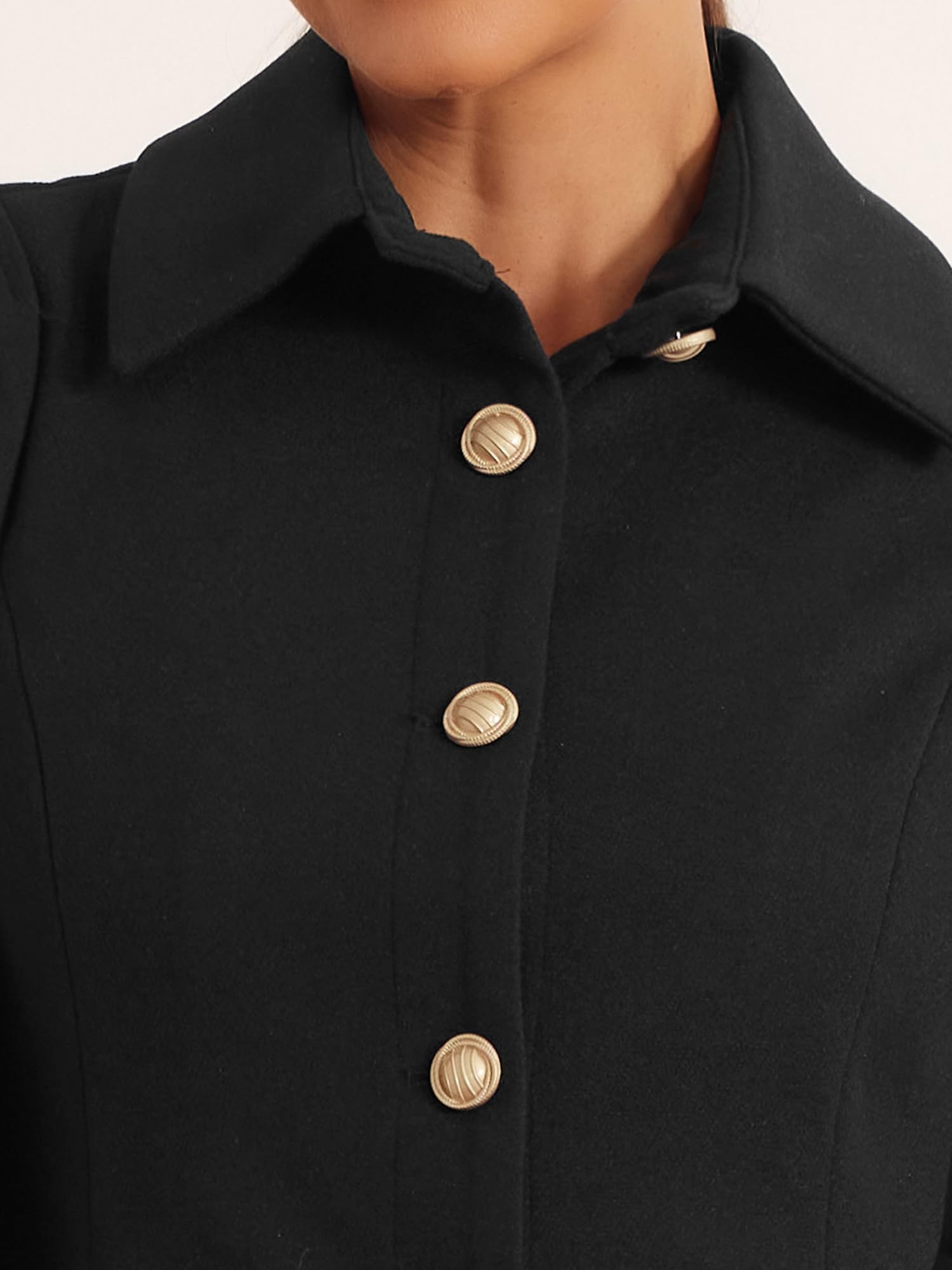Allegra K Damen Blazer Geteilte Ärmel Knopfleiste Vorne Lässige Arbeitskleidung Cape Mantel Schaljacken
