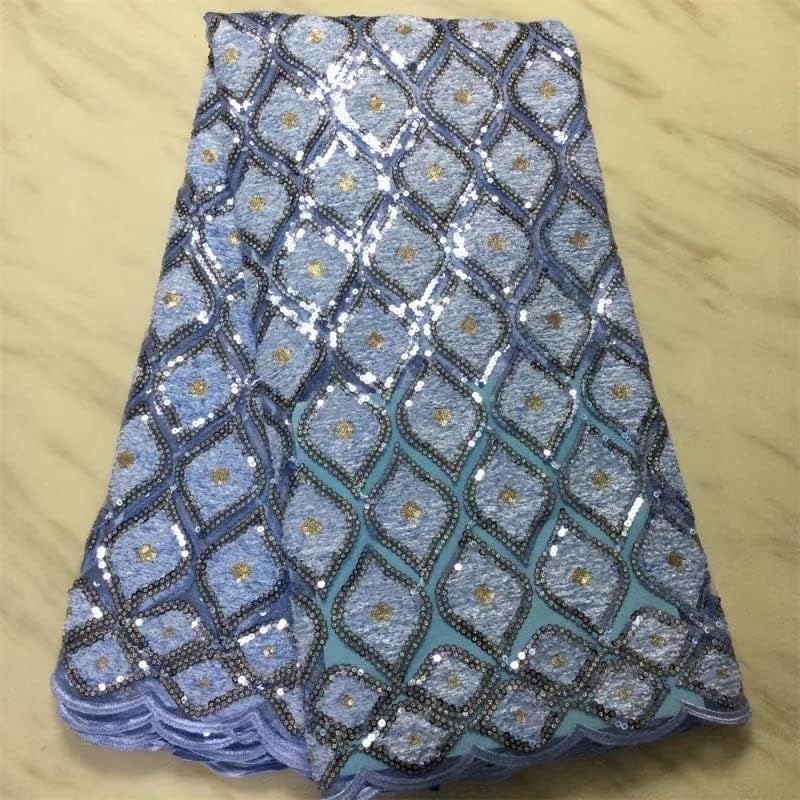 Miniatura 5 de Mahacraft - Tela de encaje de lentejuelas francesas africanas para boda tela de encaje nigeriana de organza para costura tela de encaje de tul