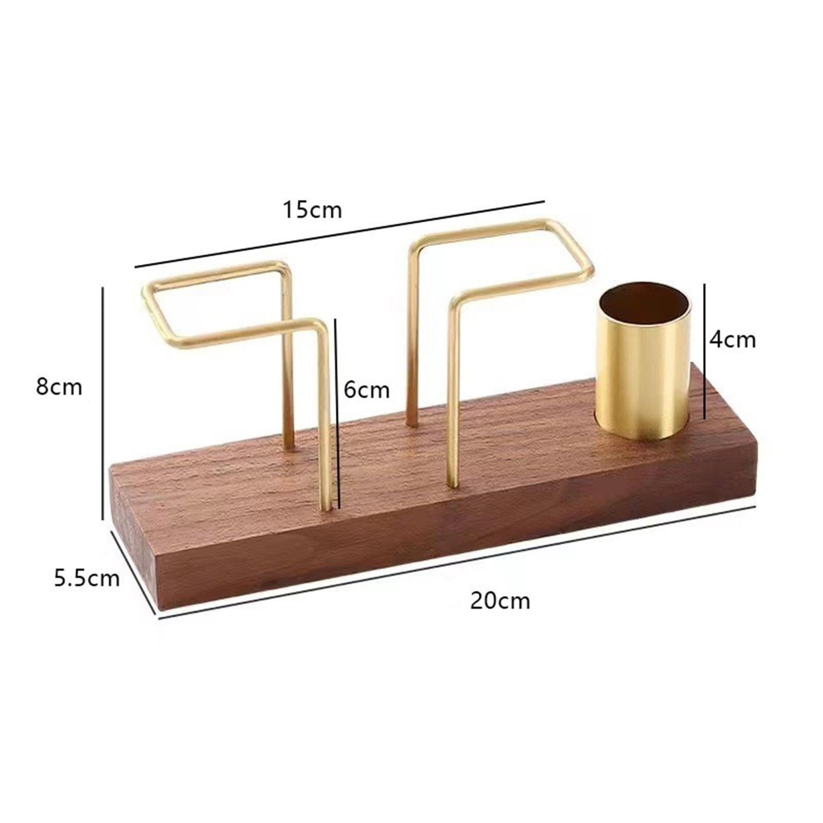 Servilletero De Hierro Y Madera Maciza for Escritorio, 2 Uds para Bar