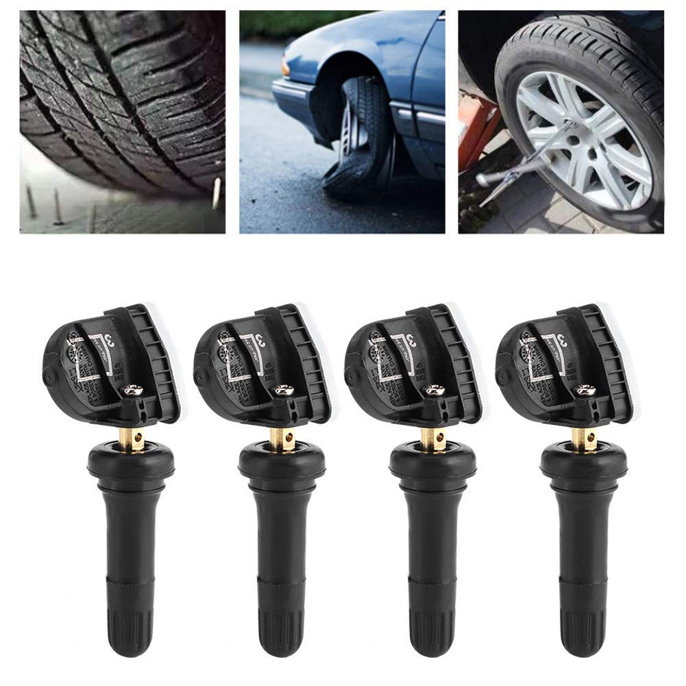 4 Stück TPMS Pressure Sensor, RDKS Reifendrucksensor und Kontrollsystem, Reifendruckkontrollsensoren 2036832 Passend für Ecosport/Fiesta/Focus Reifendruckkontrollsystem