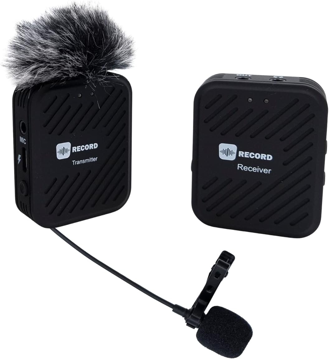 Record WM61 Wireless Microphone Set for smartphone, tablet, camera or ...