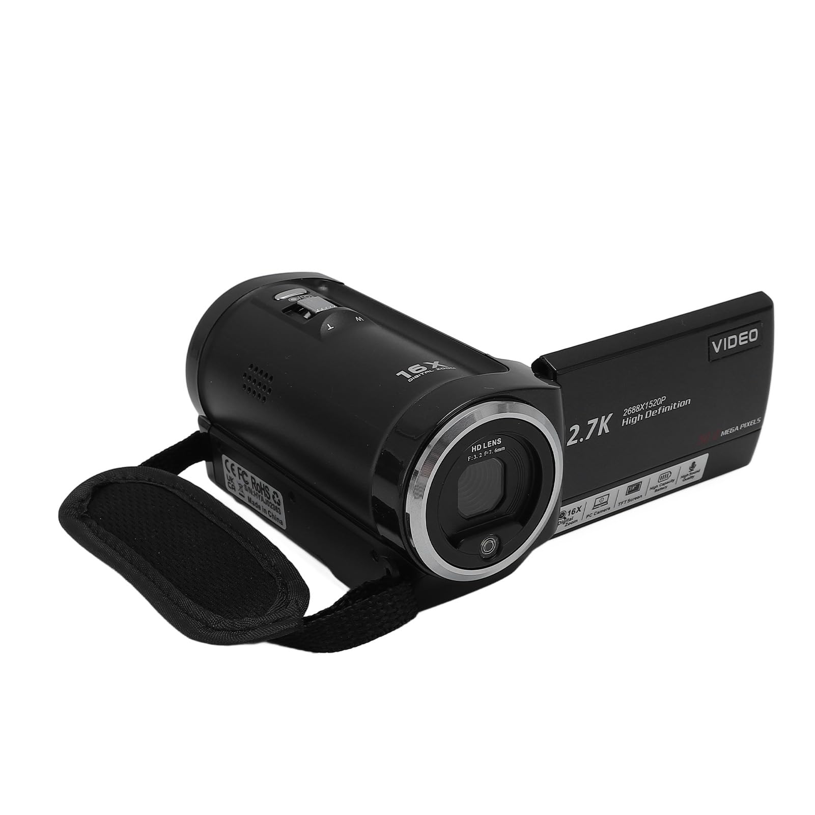 50MP Digital Camera Camcorder, 2.8 Inch Rotation Screen, 2.7K HD Video Recorder with Front Fill Light, USB Port, External Mic, Loop Recording, for Travel, Wedding, School Events-image-17