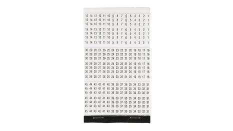 Panduit PCMB-1 Pre-Printed Wire Marker Book, Vinyl Cloth, .22 by 1.38-Inch L, 0 Thru 9 Legends Only