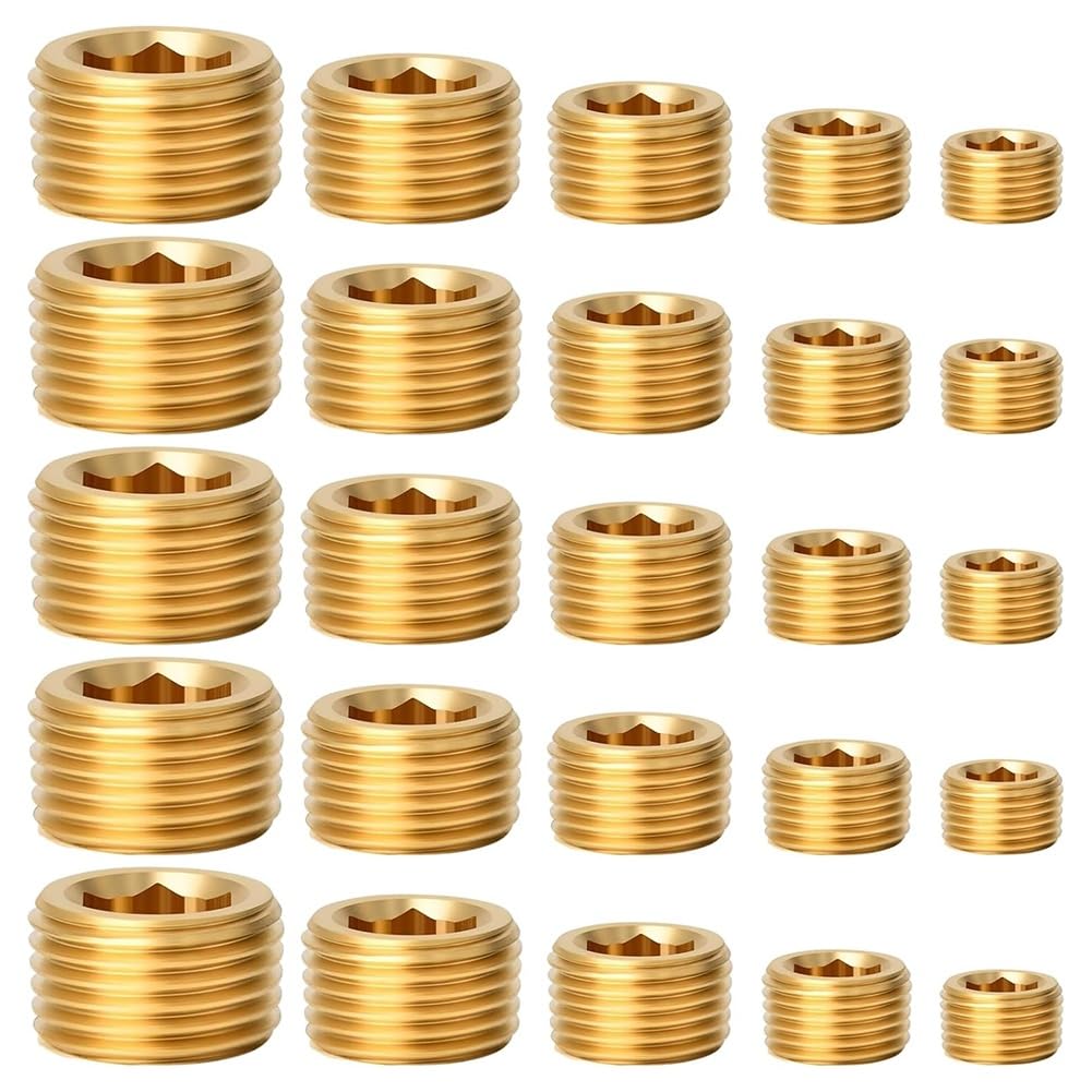 Raccords de tuyau en laiton 1/2 et 3/4 pouces pour kit de bouchon mâle hexagonal