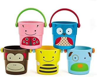 Skip Hop Zoo Stack and Pour Buckets, 5 Count (Pack of 1)