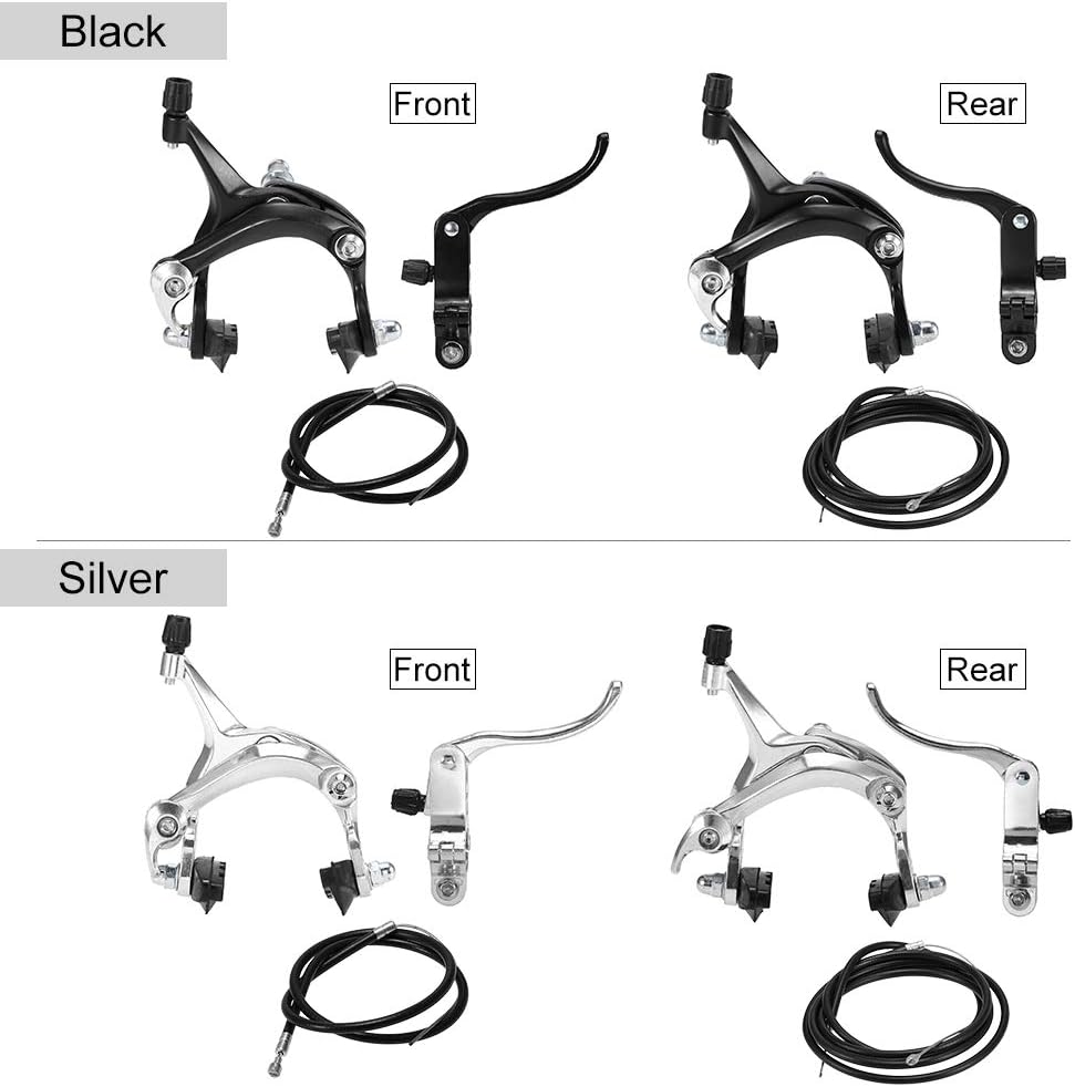 Brake Cable, Front/Rear Bike Brake Kit Cycling Bicycle Road Bike Cruiser Brake Set Bike Caliper Brake Kit Bicycle Part Bike