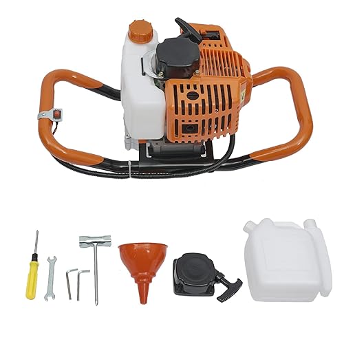 Miniatura 3 de DYRABREST Taladro de orificio para poste de 52 cc, 2.4 HP, 2 tiempos, motor de gasolina de un solo cilindro con taladro de tierra de 4 pulgadas6