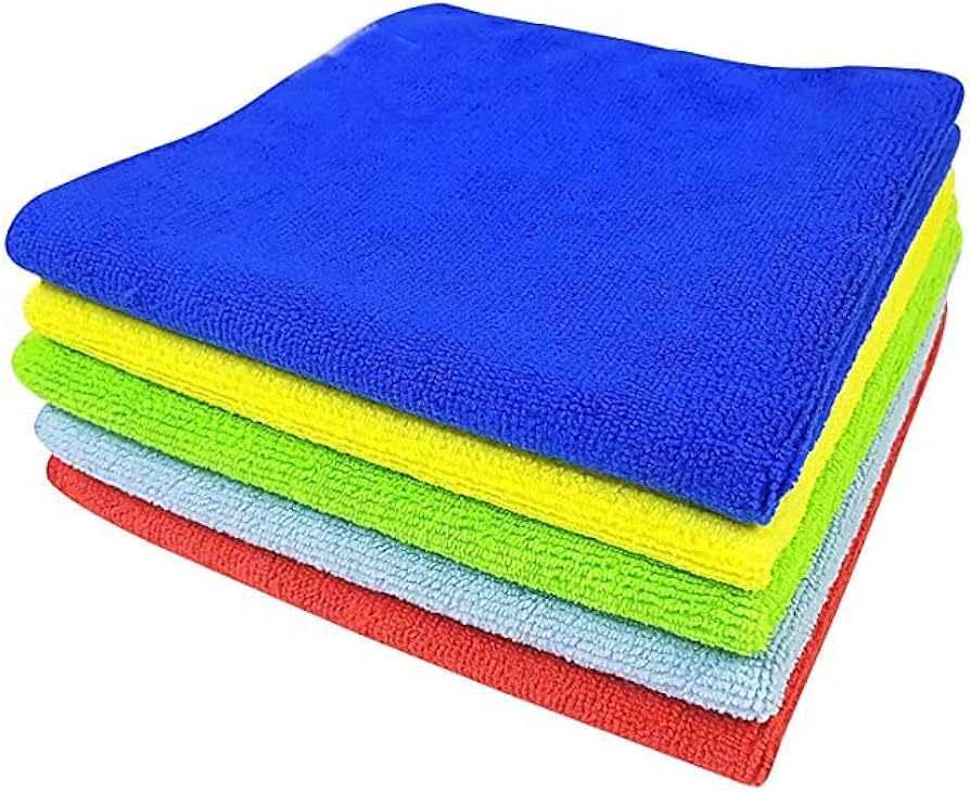 Microfiber Cleaning Cloth - 250 GSM, Multicolor Thick Lint & Streak-Free Multipurpose Cloths - Automotive Microfibre Towels for Car Bike Cleaning Polishing Washing & Detailing (Pack of 24)