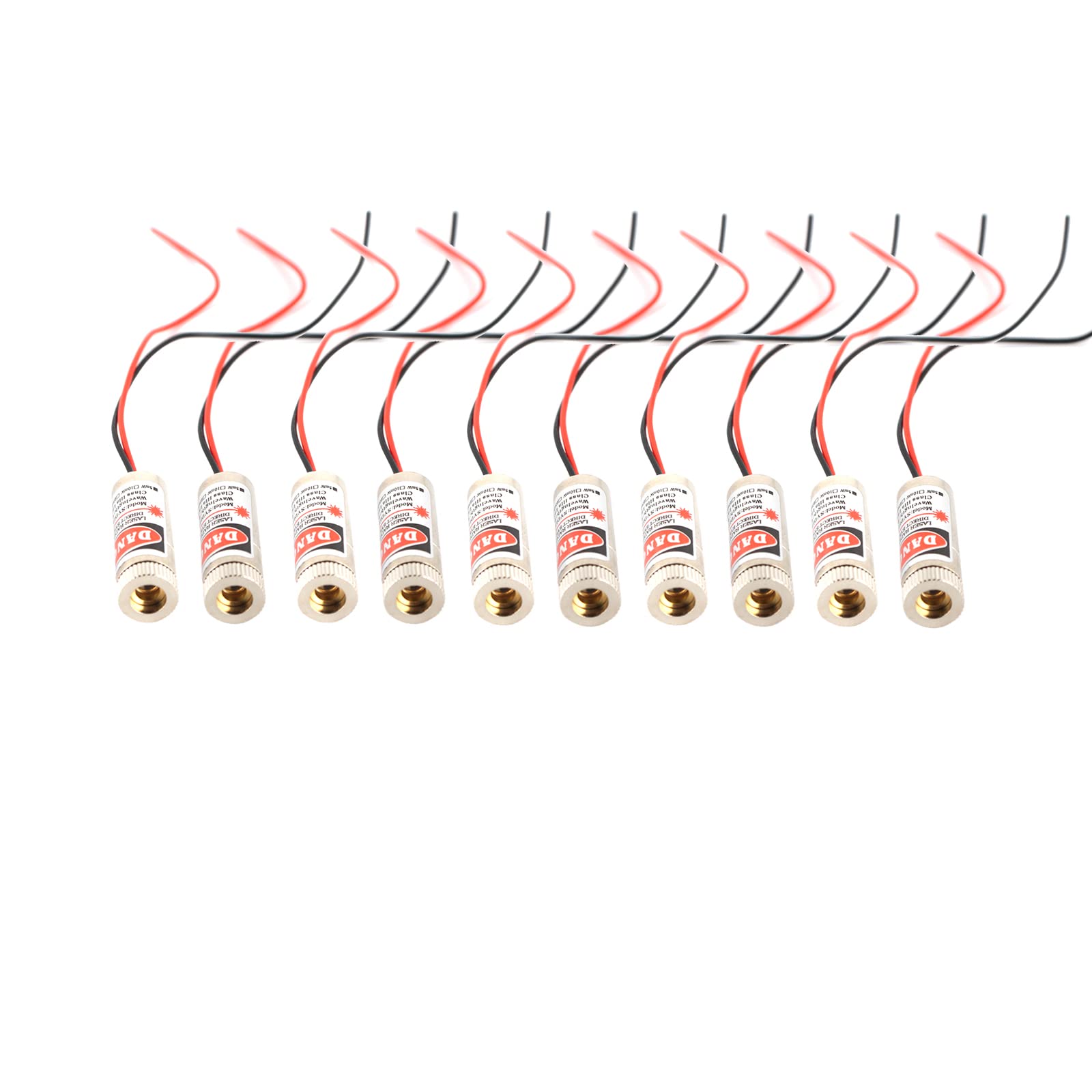 Beitesi Point-10Pack Red Line Laser Module Industrial Laser Group Module Adjustable Focal Length (Point-10Pack)