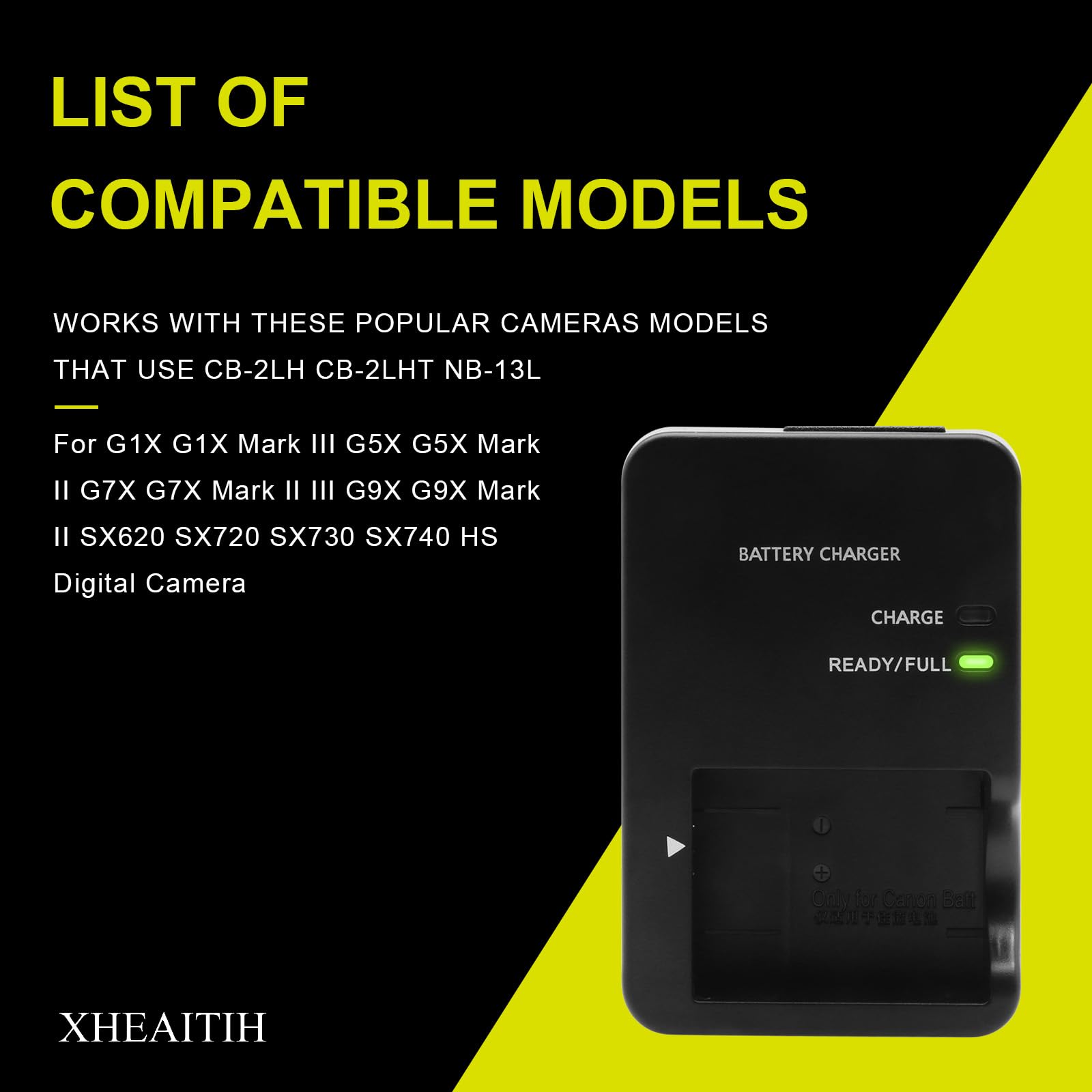 CB-2LH CB-2LHT NB-13L for Canon PowerShot G1 X Mark III G5X G5 X Mark II G7 X G7 X Mark II III G9X G9 X Mark II SX620 SX720 SX730 SX740 HS