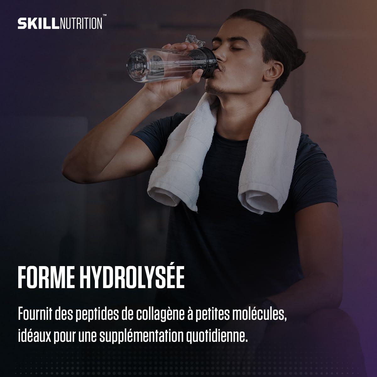 SKILL Nutrition Peptides de Collagène Hydrolysé Type I & III | Saveur Ananas | 18 Acides Aminés : Glycine, Proline | Haute Biodisponibilité | Soutien Peau, Cheveux & Articulations | 660g