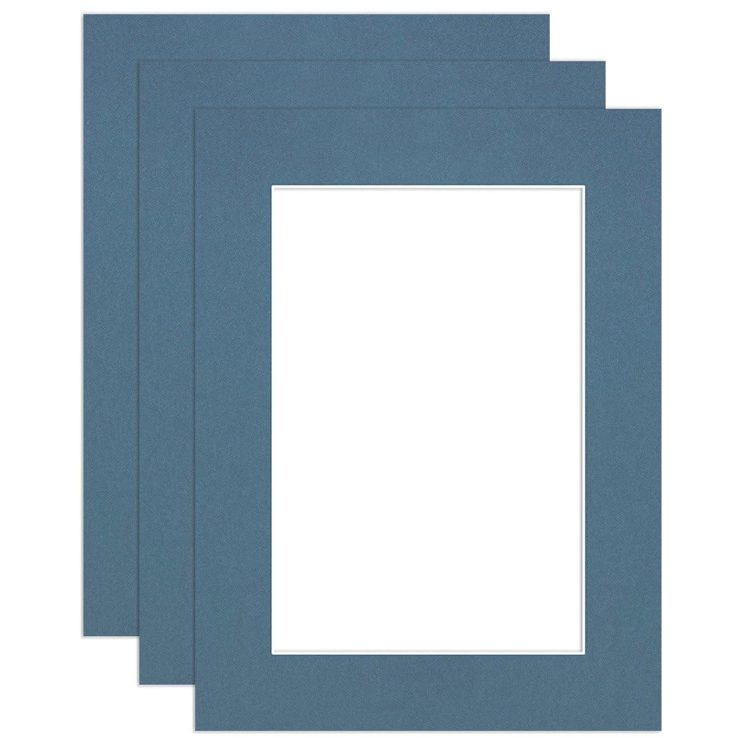 Procut Global 8x6" Pompadour Picture Mounts to Fit 6x4" Aperture - Precision Cut Cardboard Photo Mount - Ideal for Frames, Prints, Artwork & Certificates - Sizes & Colours Available - 3 Pack