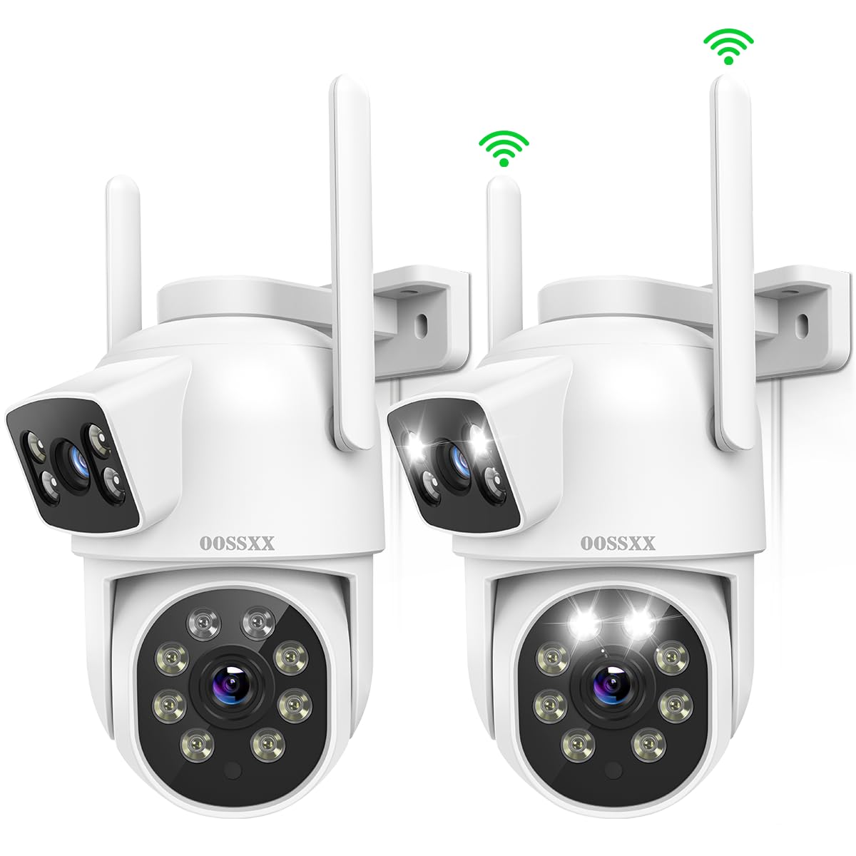 4MP Dual Lens Wireless Security Camera PT Auto Track 2 WiFi Cameras Outdoor
