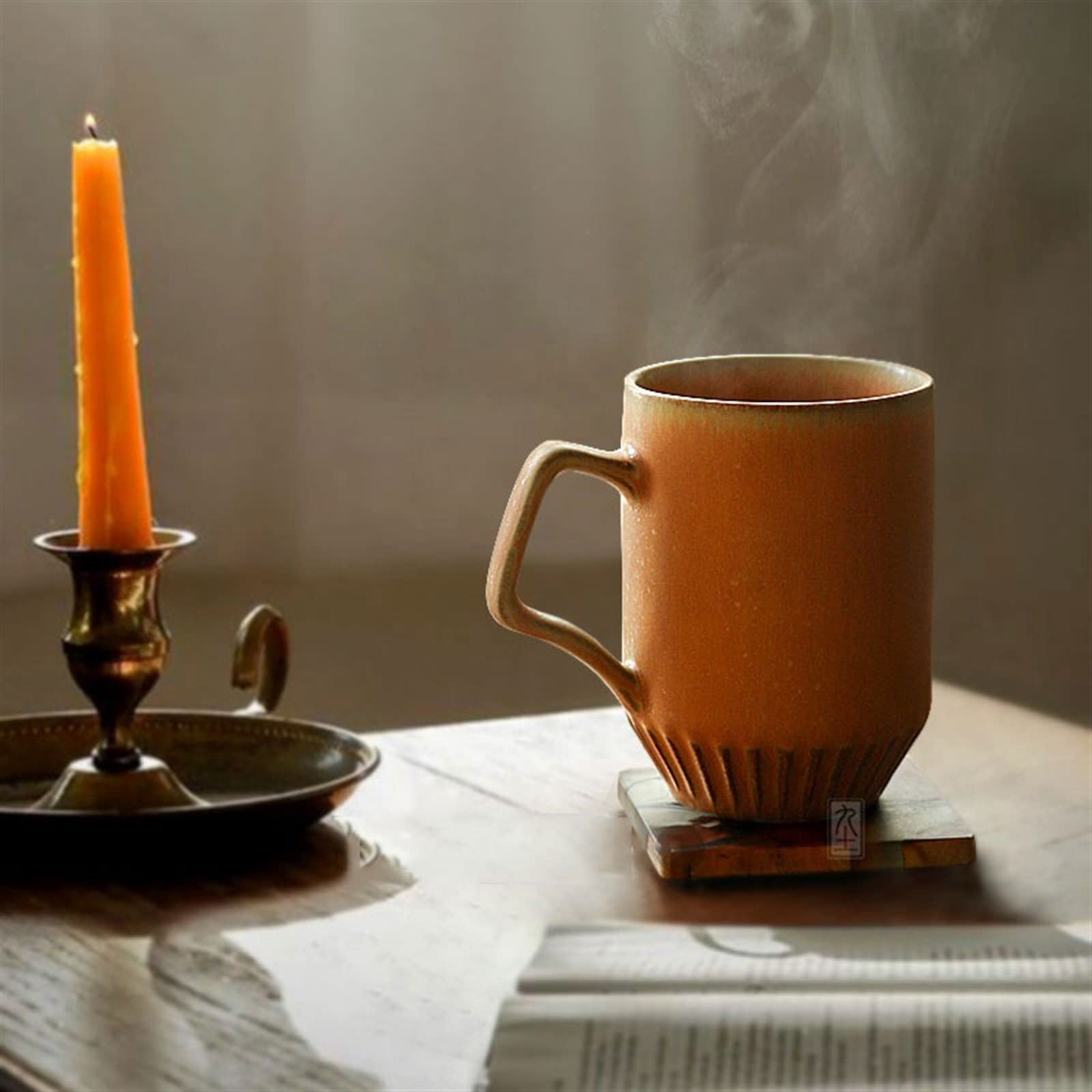 Becher 370ML Vintage Kaffeetasse Handgemachte Tasse Haushalt Keramik Trinkbecher Persönlichkeit Paar Tasse Kaffeetasse (Farbe: D)